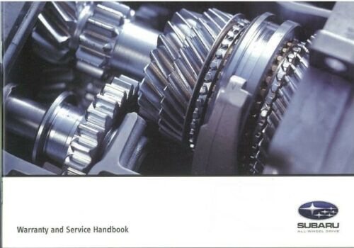 Genuine Subaru Service Booklet MY99-MY06