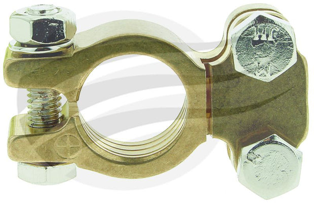 Positive Battery Terminal Solid Brass Standard Size Saddle Type