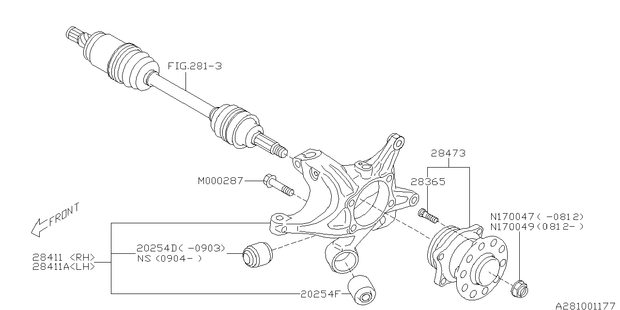 Genuine Subaru Driveshaft Nut #902170049