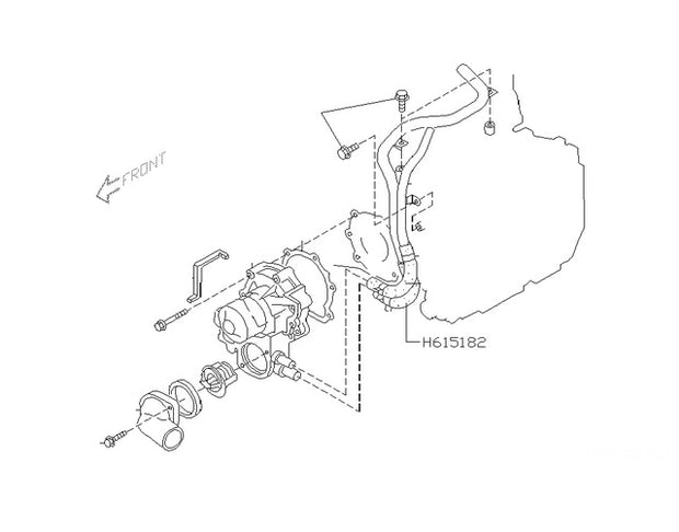 Genuine Subaru Water Pump Coolant Hose #807615182