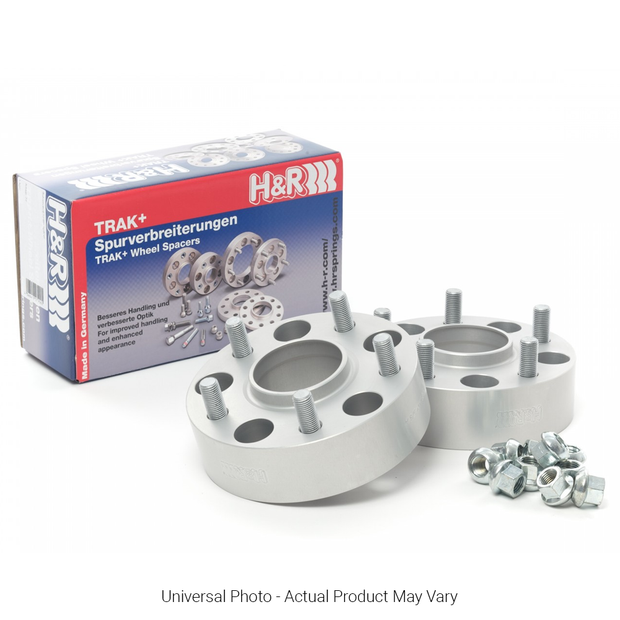 H&R Trak+ DRM Wheel Spacers Pair 5x114.3 18mm Silver