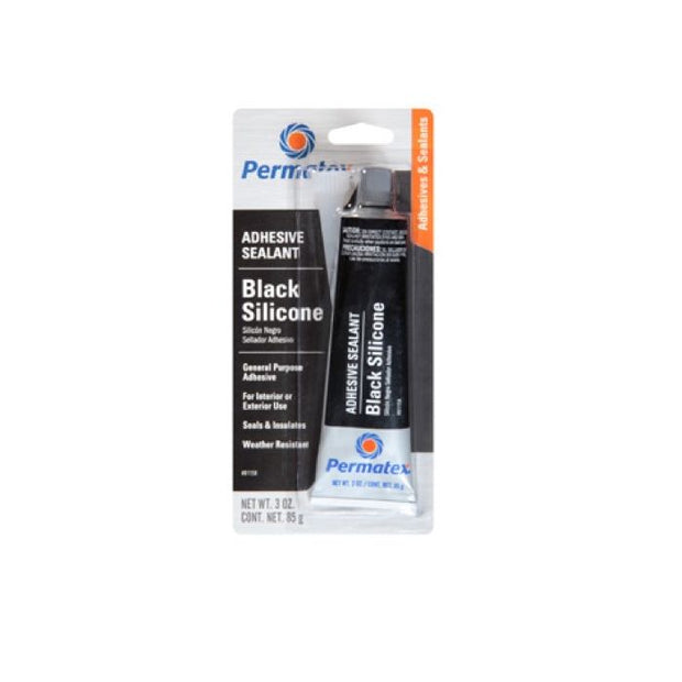 Permatex Black Silicone Adhesive Sealant Carded 85G