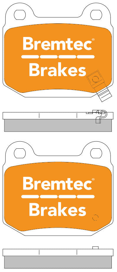 Bremtec Evolve Hybrid-Carbon High Performance DB1521 Rear Brake Pads 01+ Brembo STI
