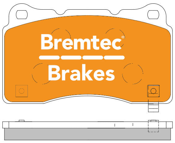 Bremtec Evolve Hybrid-Carbon High Performance DB1678 Front Brake Pads 01+ Brembo STI