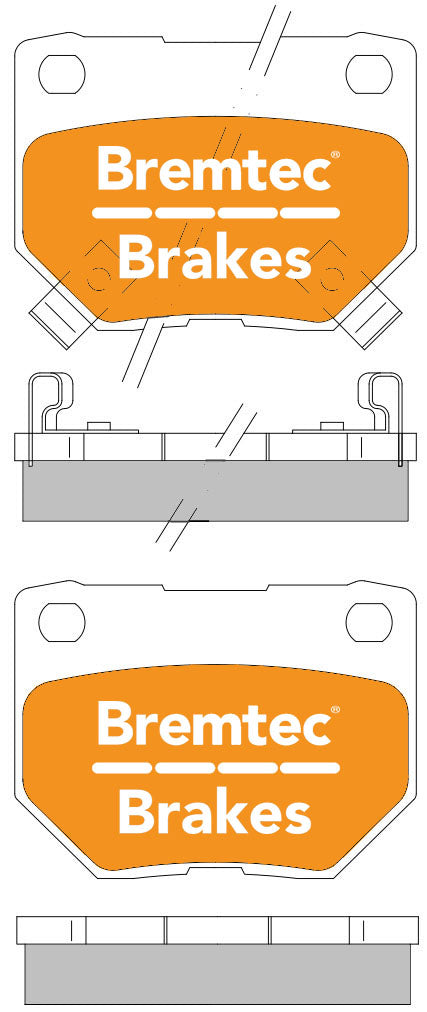 Bremtec Evolve DB1220 Rear Brake Pads 99-07 WRX