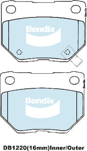 Bendix General DB1220GCT Rear Brake Pads 99-07 WRX