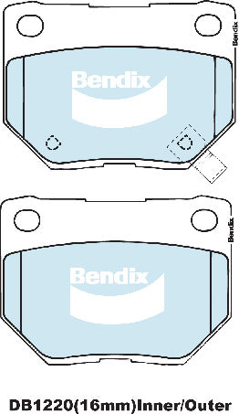 Bendix General DB1220GCT Rear Brake Pads 99-07 WRX