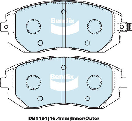 Bendix DB1491GCT Front Brake Pads 08-14 WRX 03-07/08-12 Forester XT 2012+ BRZ/86