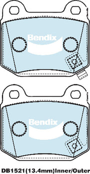 Bendix DB1521GCT Rear Brake Pads 01+ Brembo STI