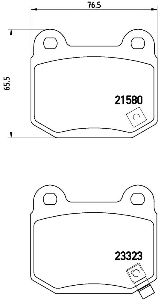 Genuine Brembo DB1521 Rear Brake Pads 01+ Brembo STI