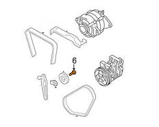 Genuine Subaru AC Idler Pulley Shaft #73132AC000